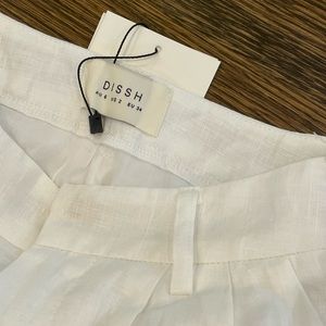DISSH White Linen Pants Size US 2/AUS 6